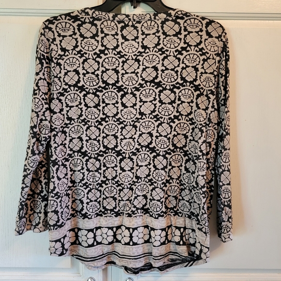 Lucky Brand Black Cream Long Sleeve Shirt - Picture 3 of 7